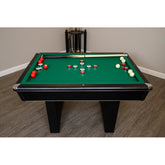 Renegade 54-in Bumper Pool Table (Slate) - Black with Green Felt
